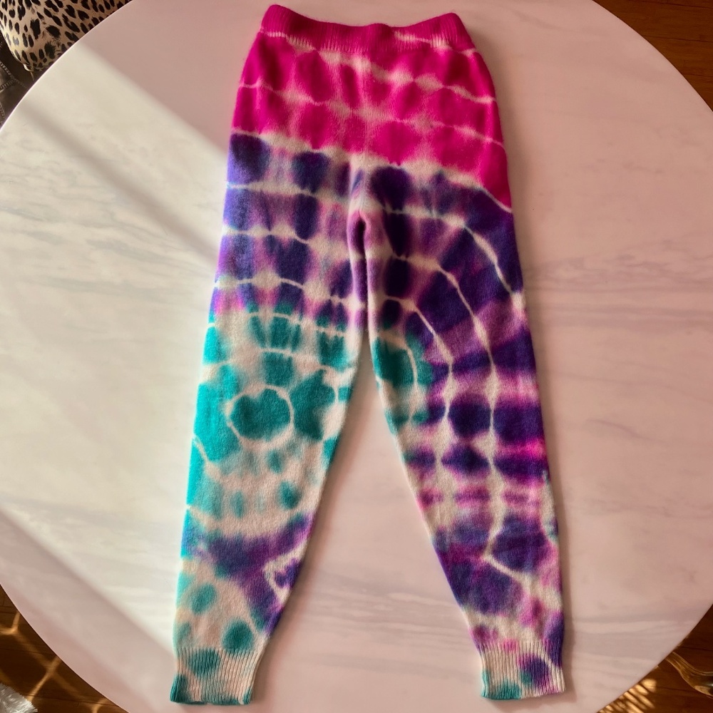 New w/tags Elder Statesman Cashmere Tie Dye Sweatpants Large Ret. $1,475 - Picture 3 of 7